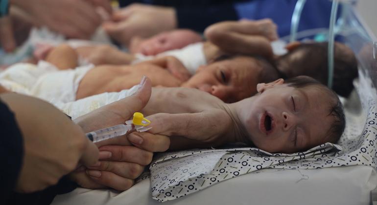 Gaza ‘Babies slowly perishing under the worlds gaze UNICEF warns